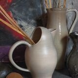 Ceramic potter's pitcher with matte enamel, 50s