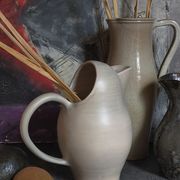 Ceramic potter's pitcher with matte enamel, 50s