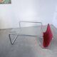 Table basse moderniste Bauhaus en acier tubulaire