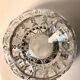 Cut and engraved crystal footed bowl, floral decoration – classic style / centrepiece - 20th century