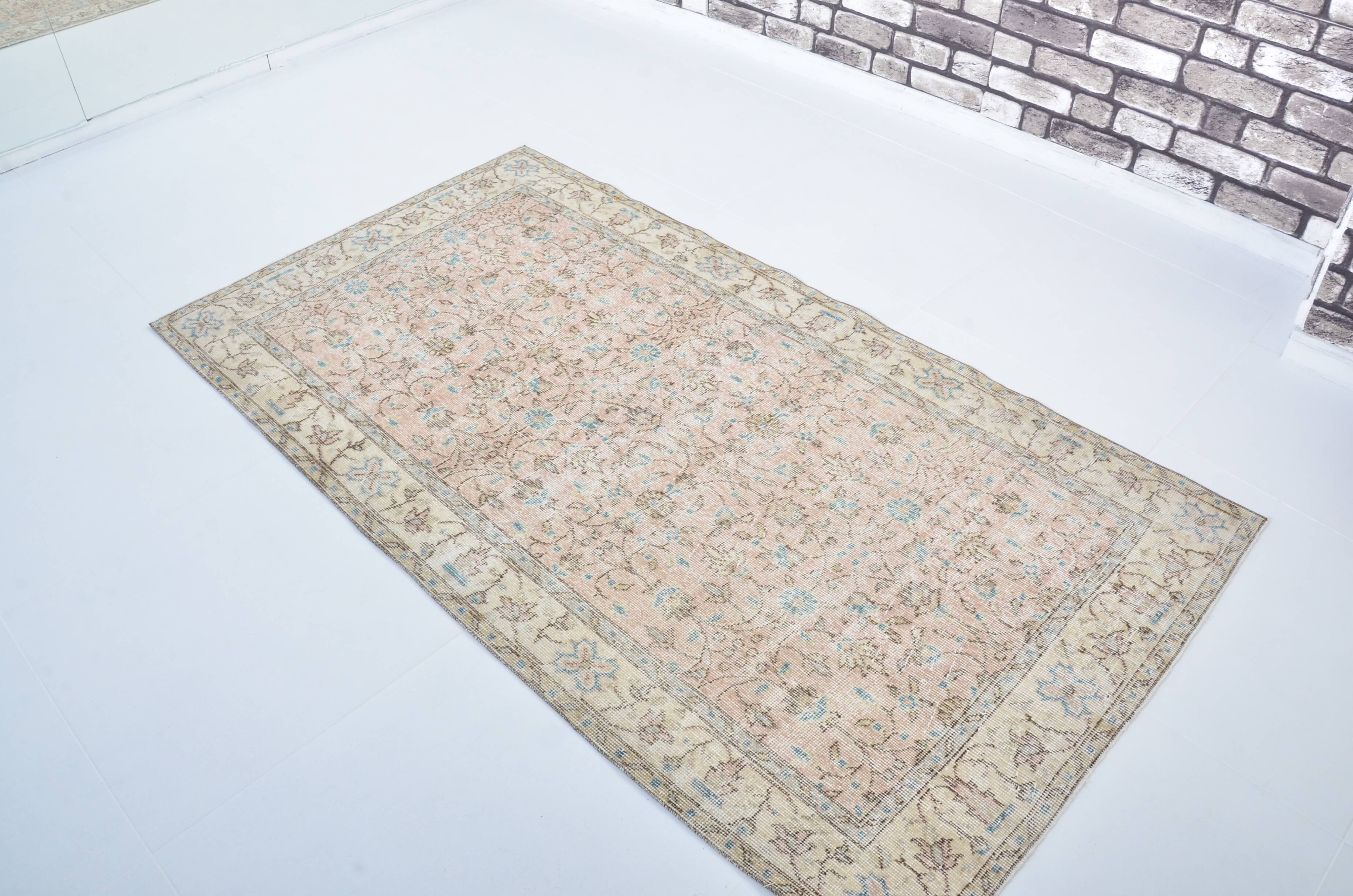 Light Pink & Turqouise Floor Carpet sku 3130