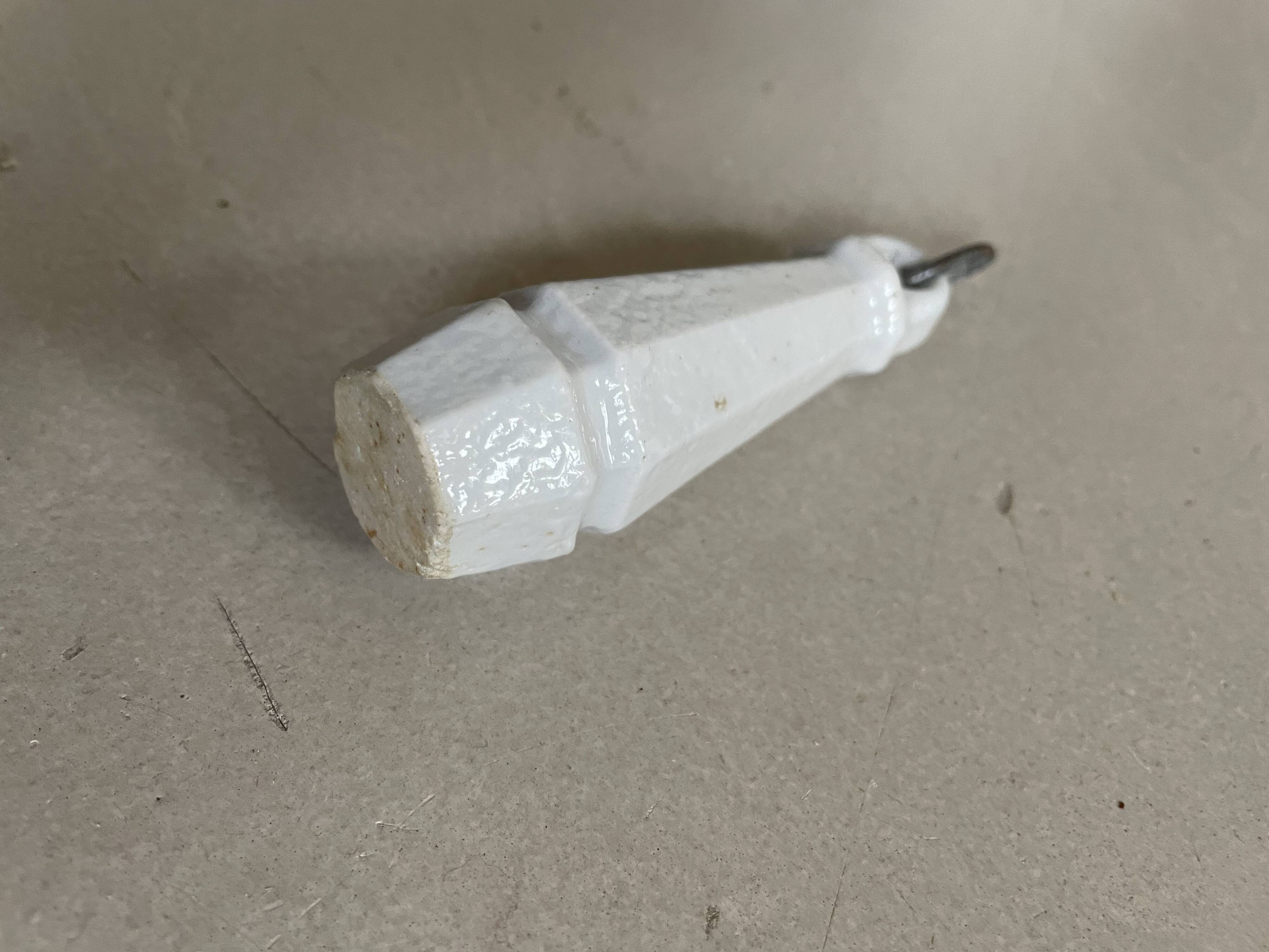 Ceramic flush handle