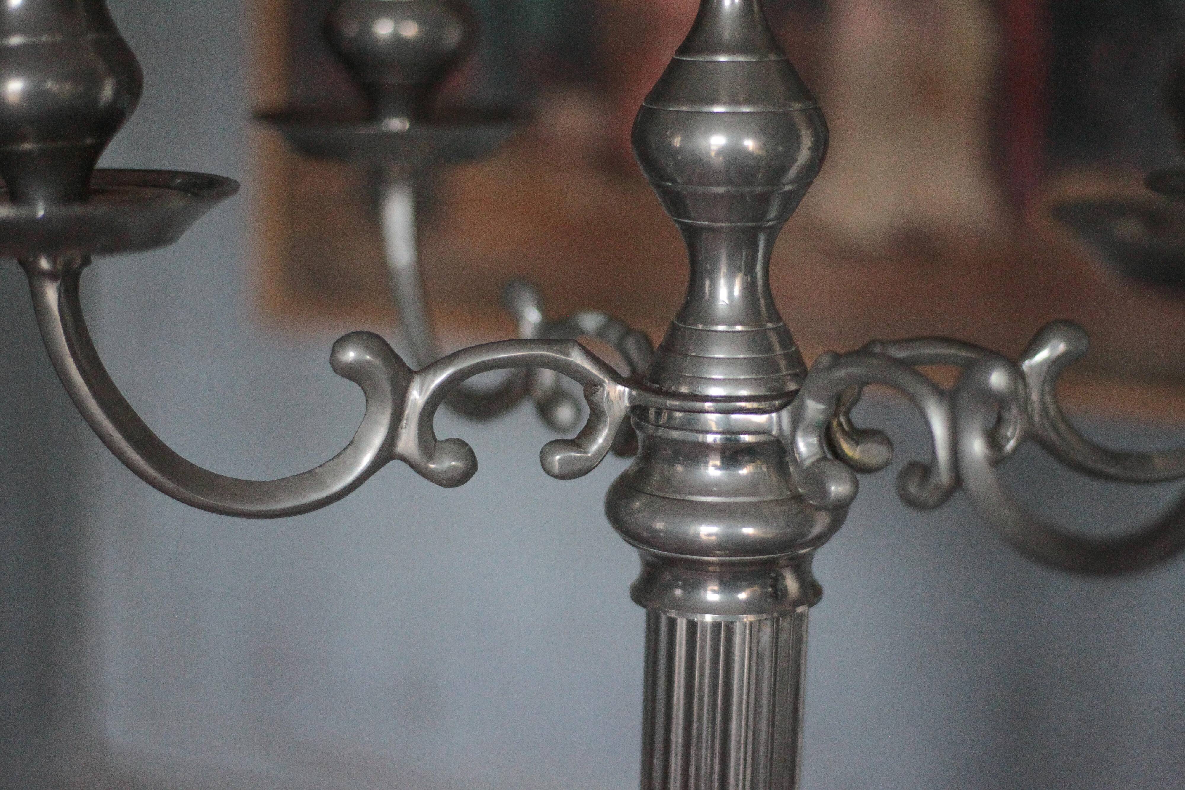 Chandelier with 5 lights, large candelabrum, candle holder, interior decoration.