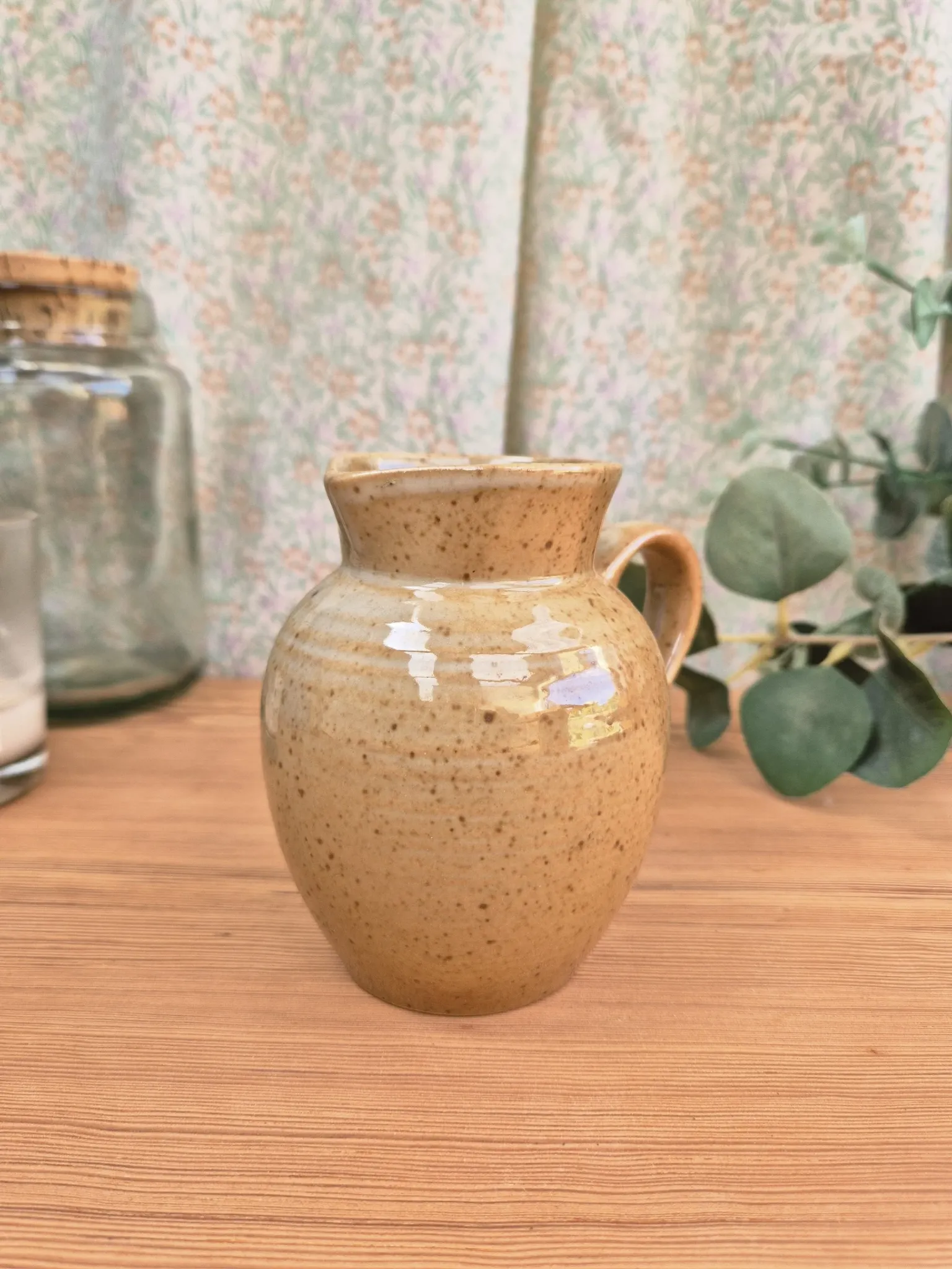 Pot vase carafe pichet vintage grès