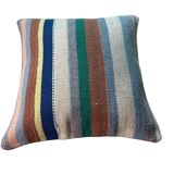 VINTAGE TURKISH KILIM CUSHION COVER , 45 X 45 CM