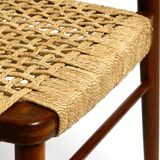 Two original 1960s Wilkhahn chairs made of walnut with wicker cane