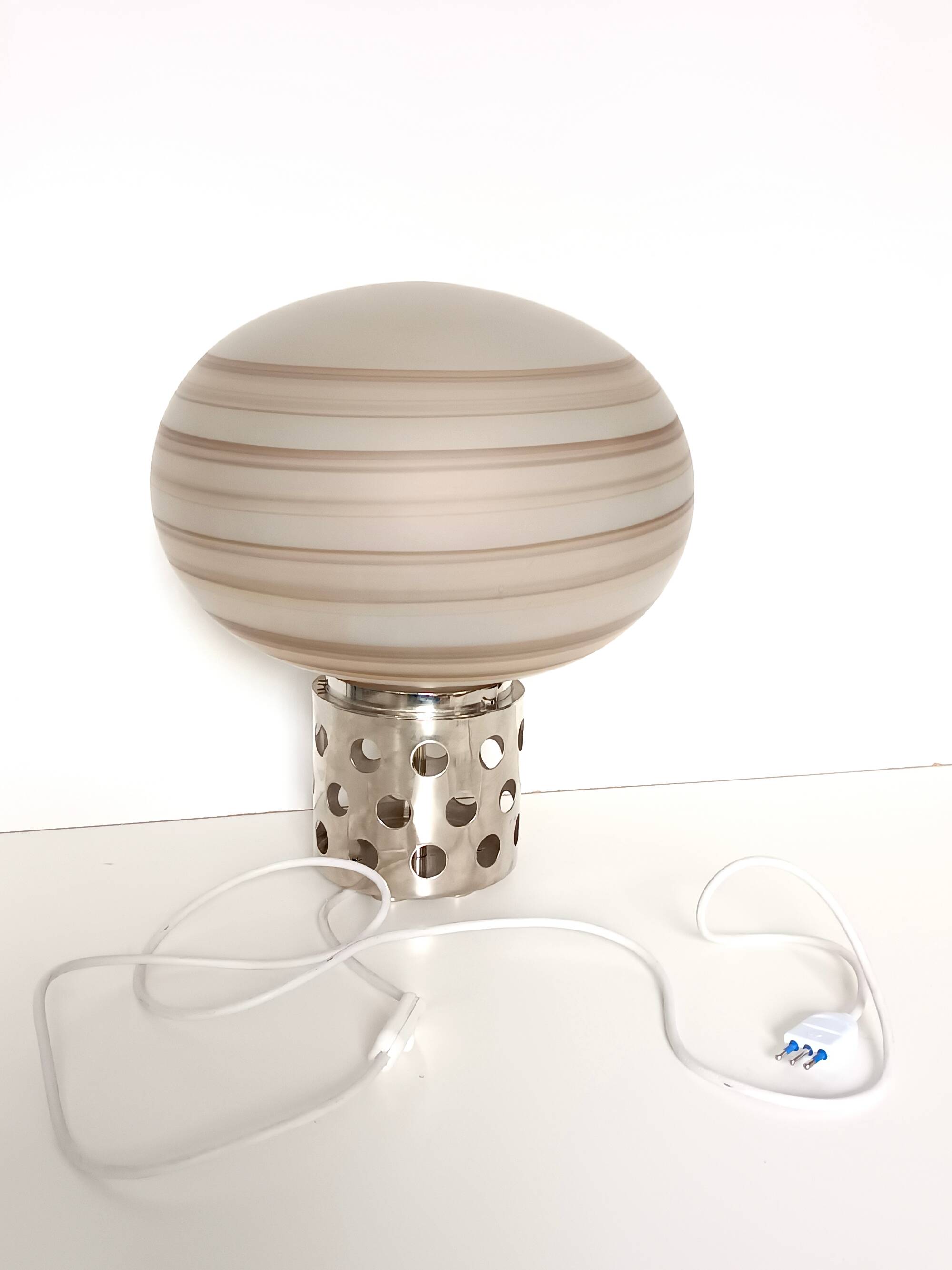 Lampe de Bureau en Verre Murano Marron par Sabattini et Diaz de Santillana pour VeArt