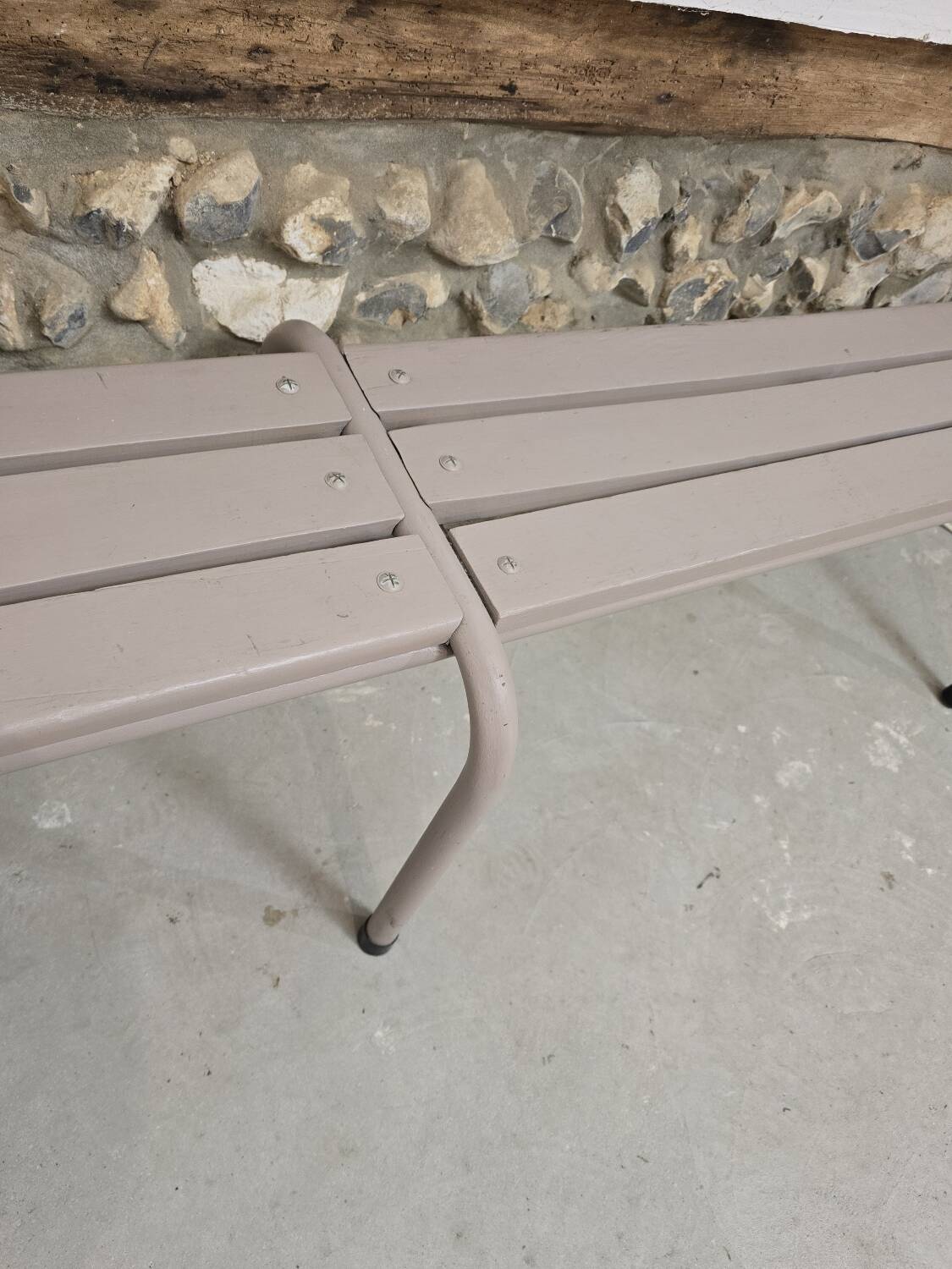 Light purple revamped school bench 1970 adult size