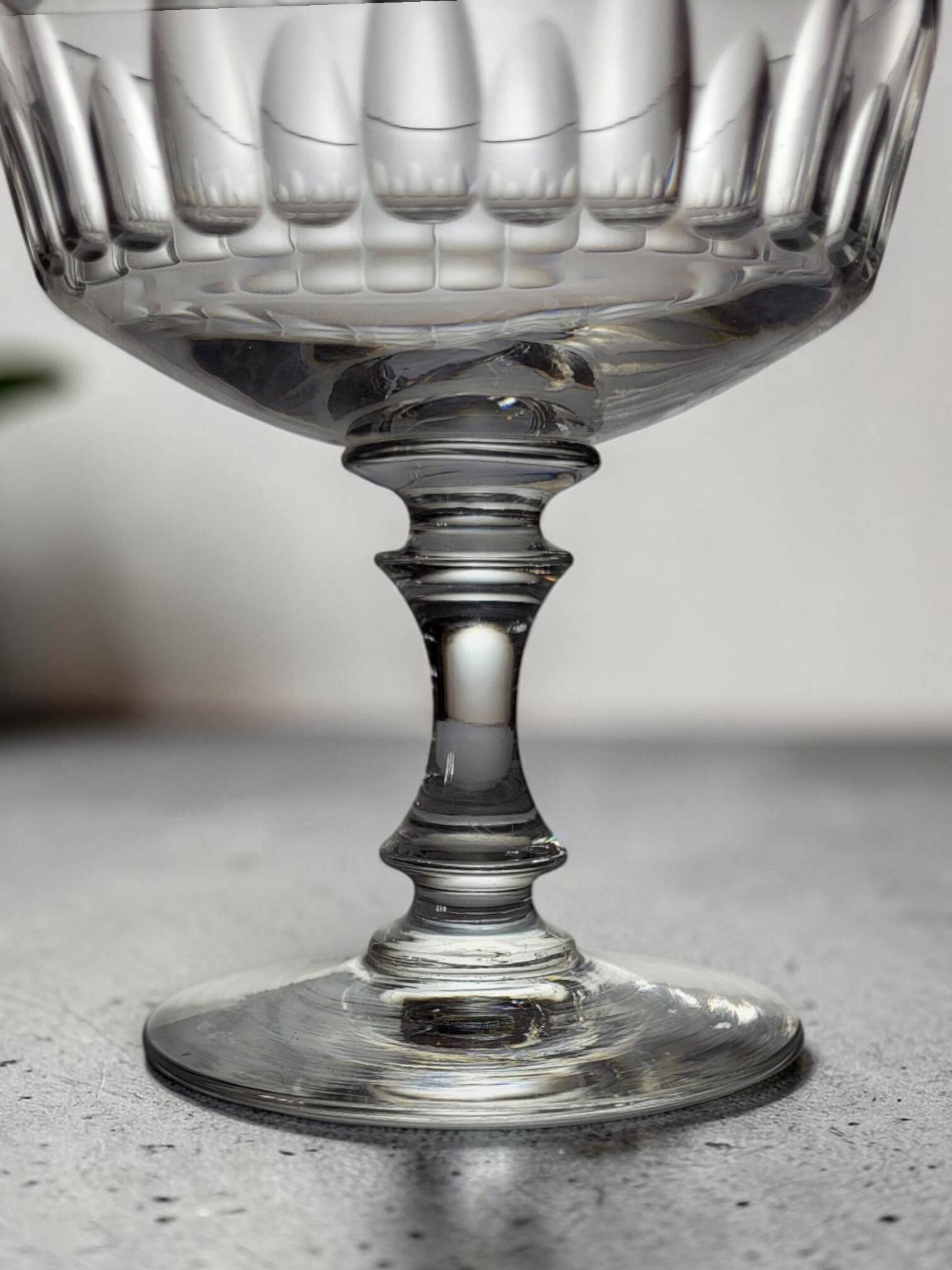 7 coupes à champagne en cristal 1950's