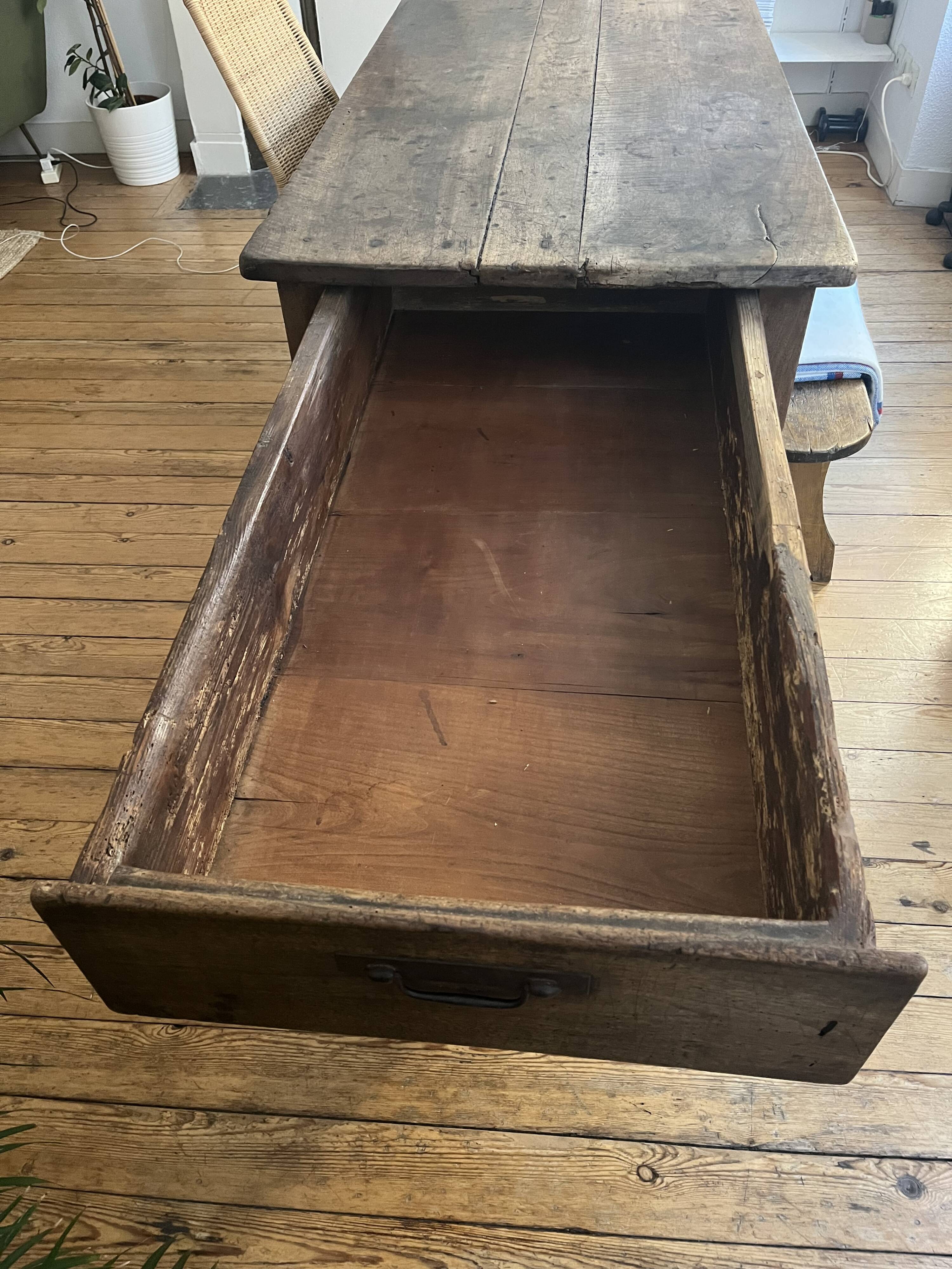 19th Century Walnut Farmhouse Table