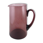Pichet en verre bullé améthyste des années 60/70