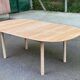 Renovated Scandinavian dining table in raw teak - Made in Denmark