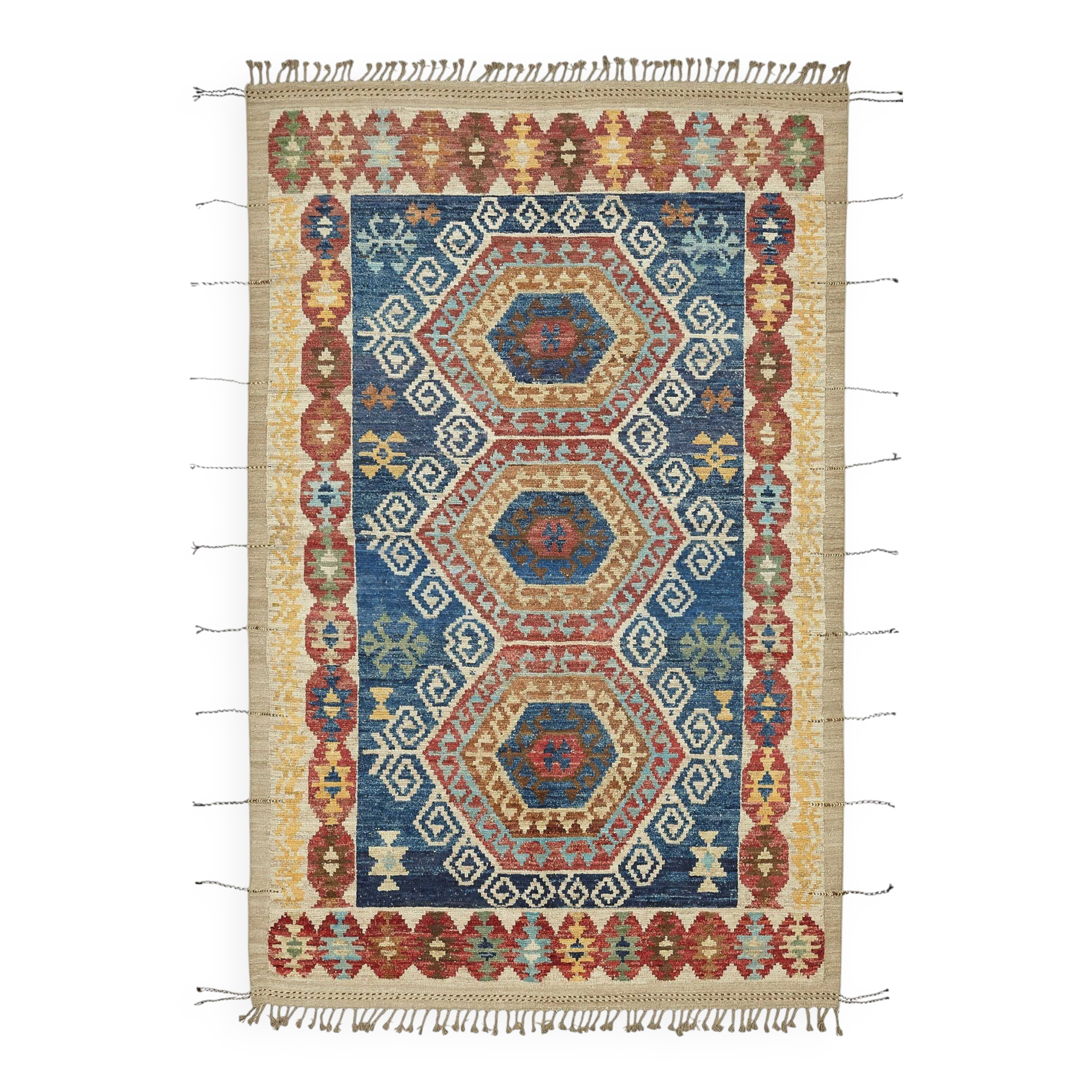 Handmade Turkish One of a Kind 200 cm x 312 cm Multicolor Wool Carpet