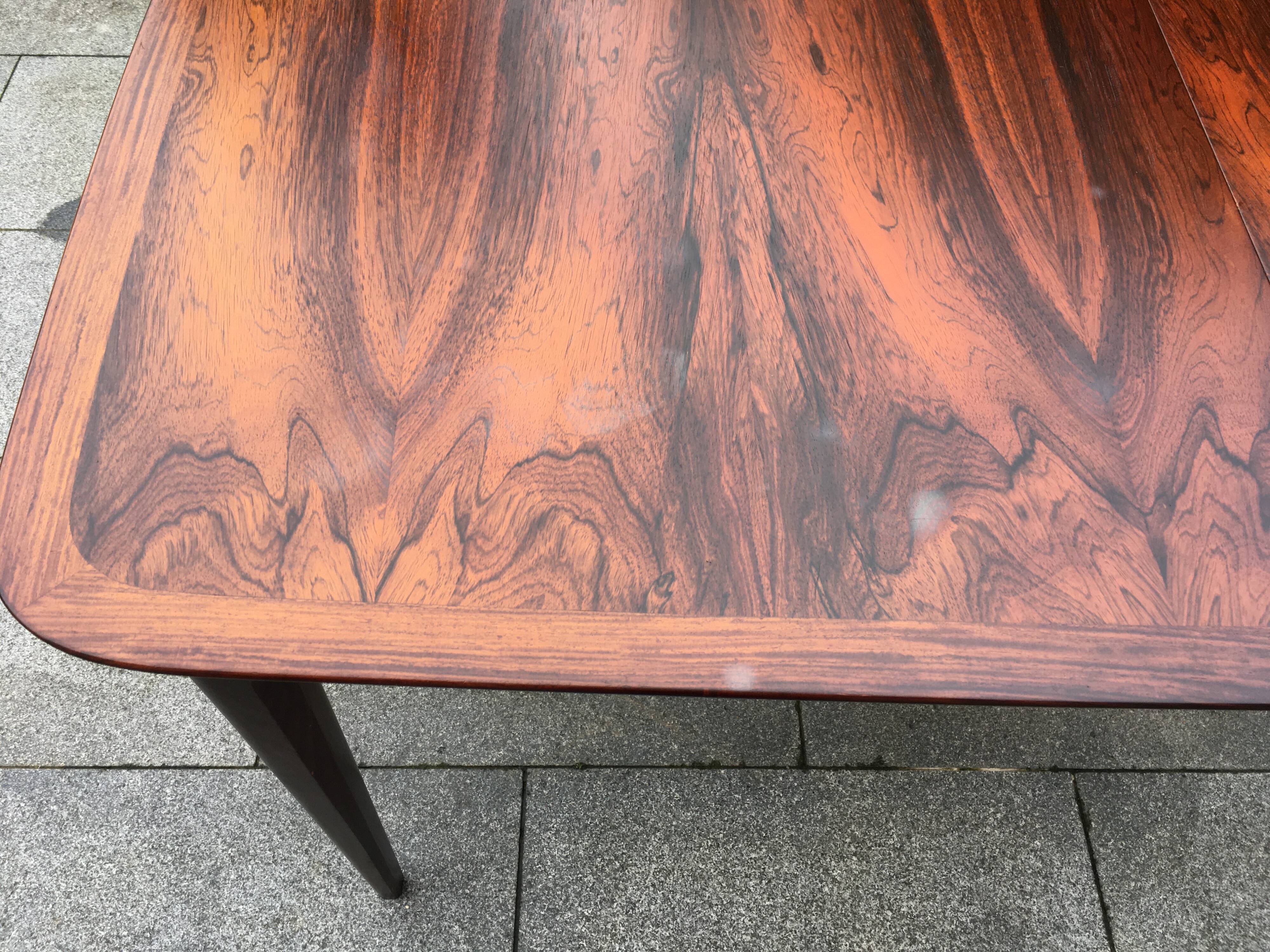 Rosewood dining table lübke 60s