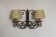 Old French Hand-Forged Wrought Iron Double-Light Wall Sconce With Shades