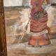 Large Framed Watercolor - An Elegant Woman - Signed 1900s