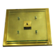 Brass and Glass Ceiling/ Wall Lamp by Hillebrand , 1990s