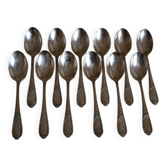 12 silver plated soup spoons Frionnet François