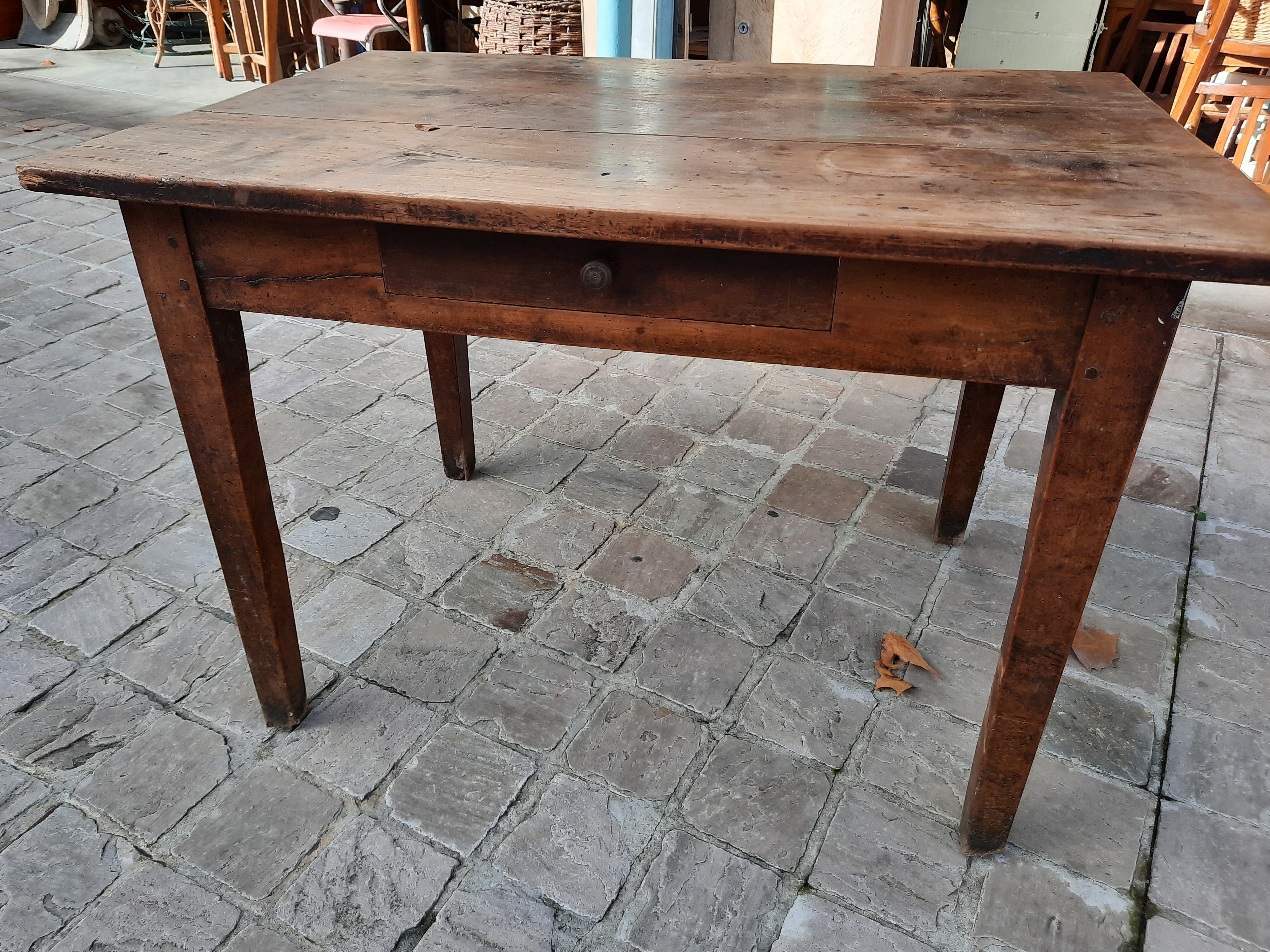 Vintage old farm table