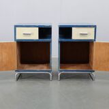 Pair of Bauhaus nightstands, Czechoslovakia, 1930s