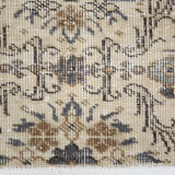 Dark gray & beige vintage rug, 206x102 cm