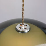 Italian green space age pendant lamp in plexiglass, 70s