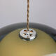 Italian green space age pendant lamp in plexiglass, 70s