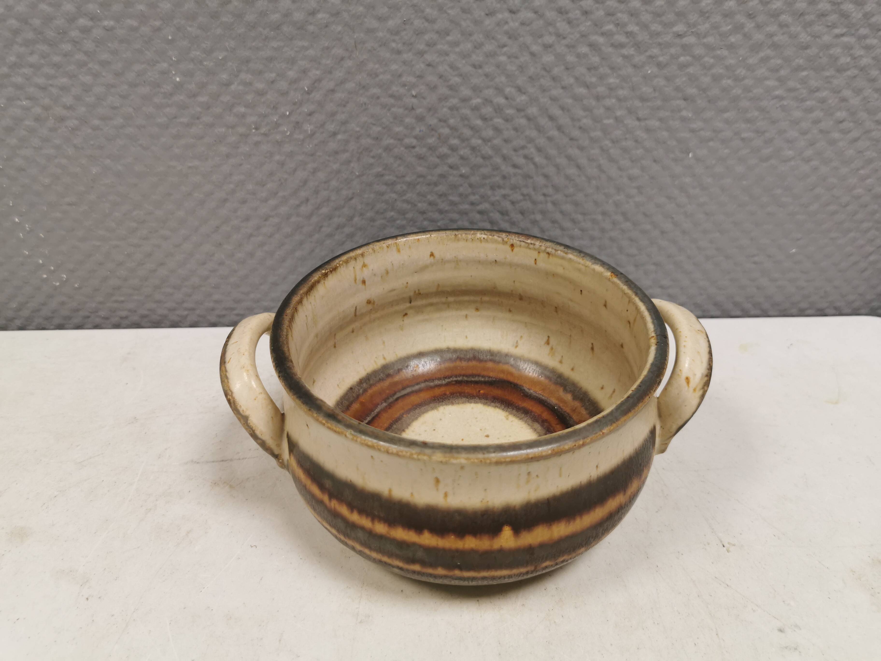 Ceramic bowl with ‘ears’ from Denmark, 1970s by HNB (Hans Nielsen Buch)