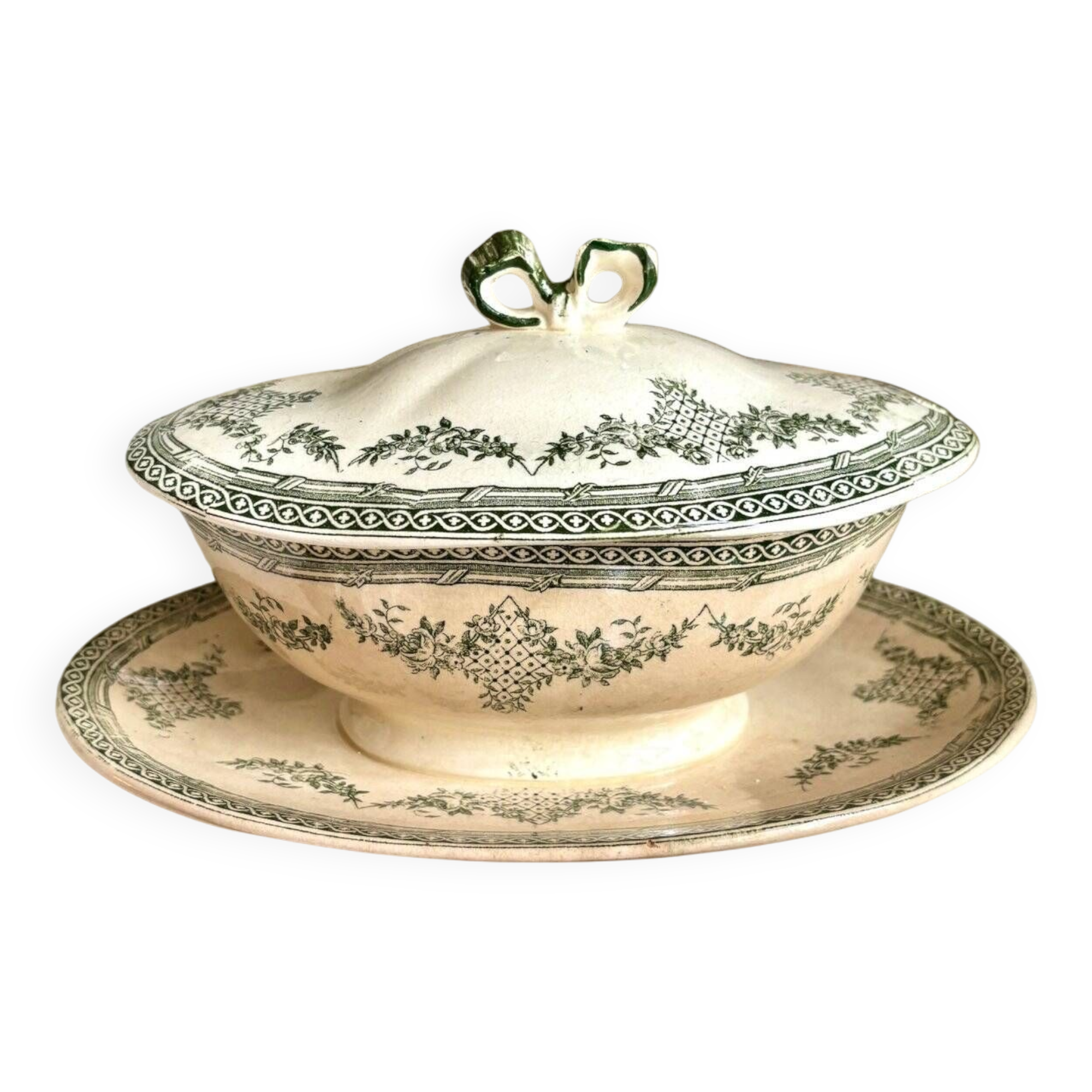 Clairefontaine iron earth gravy boat, “Antoinette” service