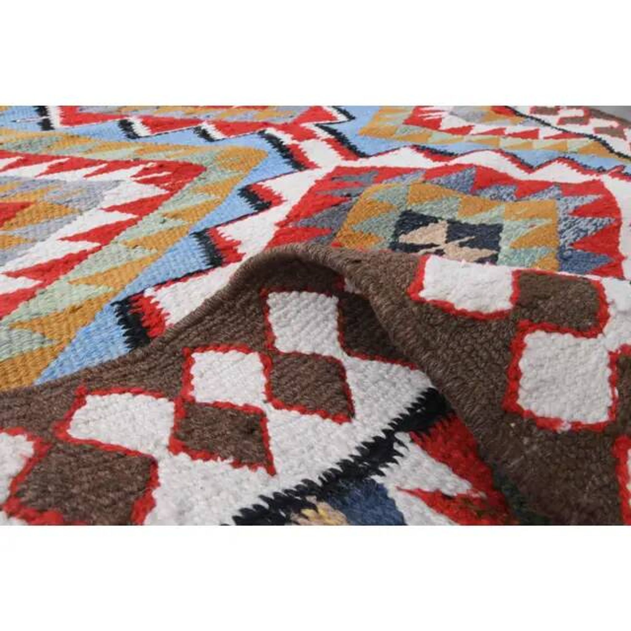 1970s Vintage Turkish Hand-Knotted Wool Cotton Red Runner Rug 93x355