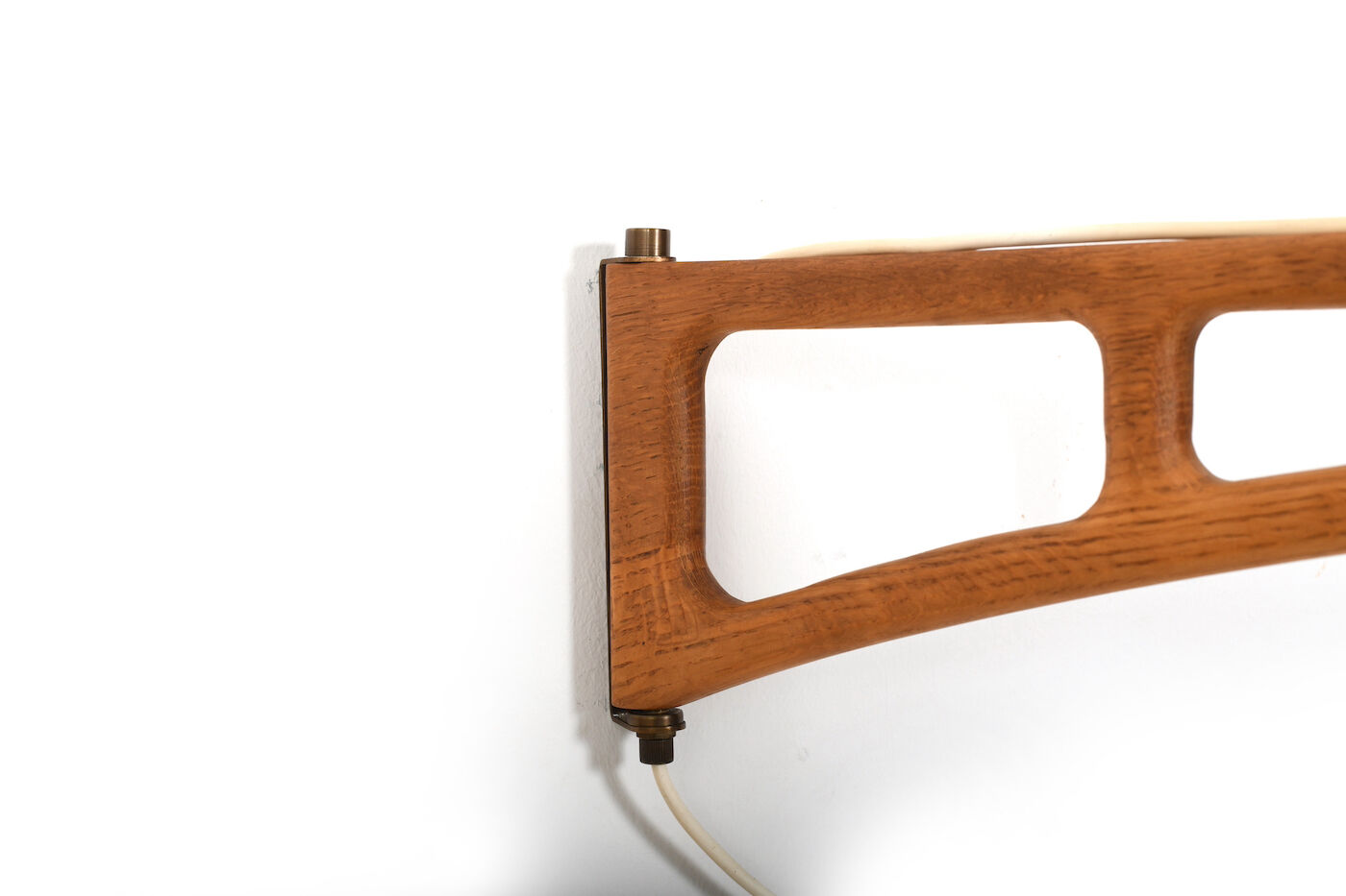 Danish oak and copper wall lamp 1960s