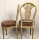 Paire de chaises à dossier montgolfière de style Louis XVI