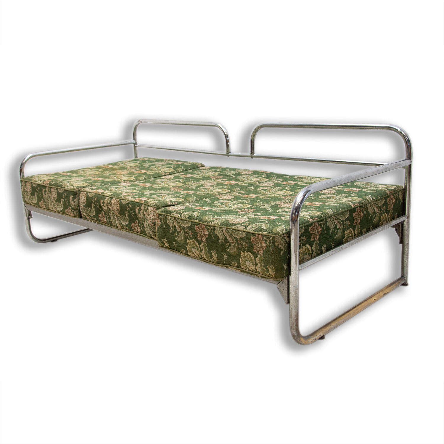 Chromed tubular steel sofa, 1950´s, Czechoslovakia