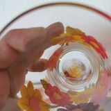 ensemble de 6 verres à motif de fleur