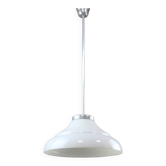 Lampe à Suspension Mid-Century en Aluminium et Verre, Italie
