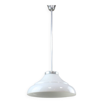 Mid-century Italian Aluminum and Glass Pendant Lamp