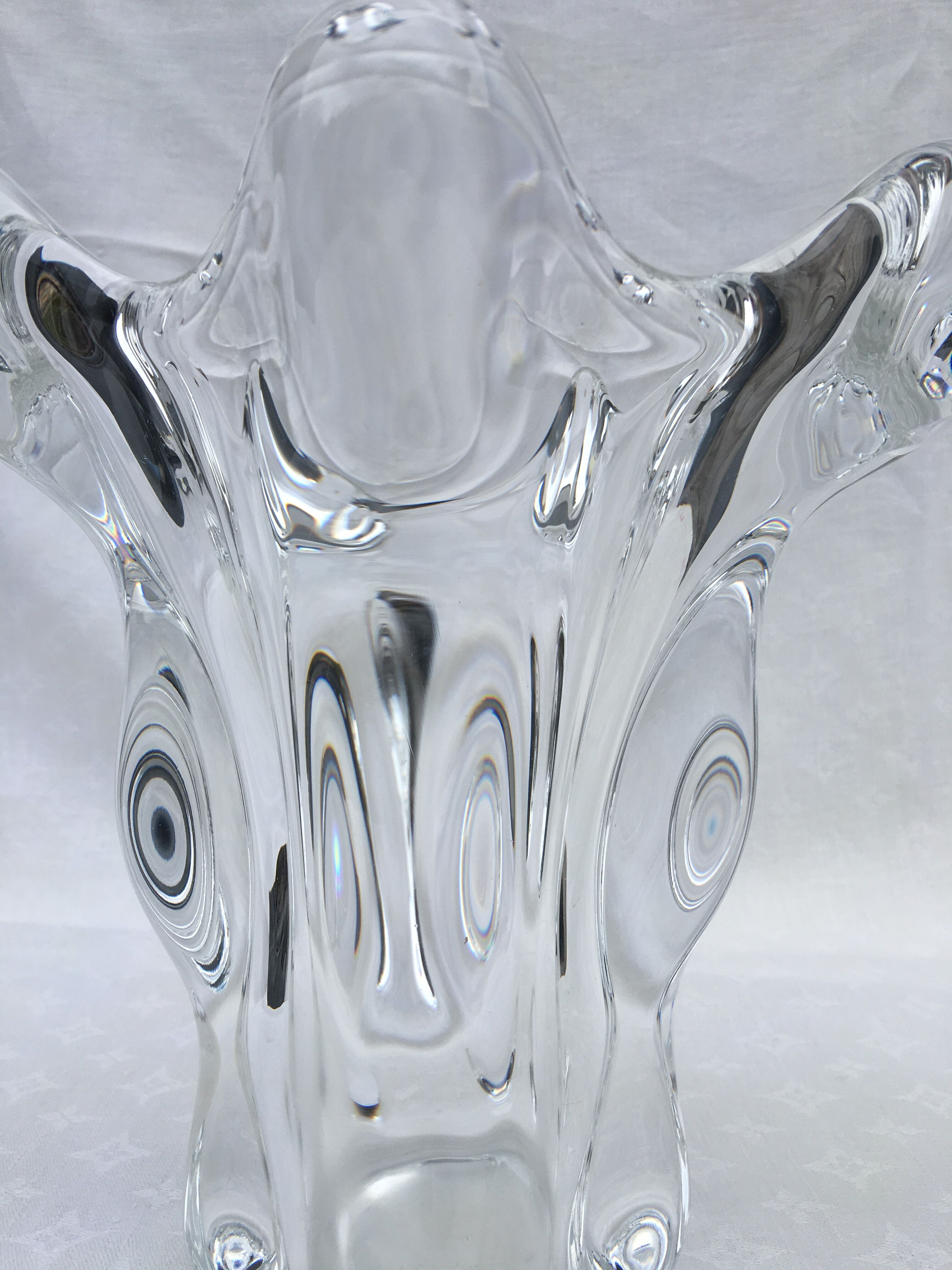 Large vase cascade crystal valves 1950/60 h
