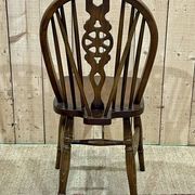 Set of 4 English chairs in beech and oak, made in the 70s