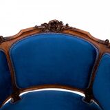 A late 19th-century French bergère armchair. After renovation.