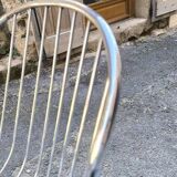70s chrome metal armchair