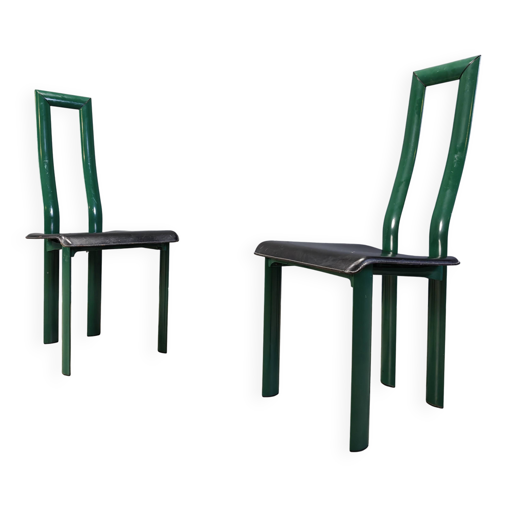 Italian Model Regia Dining Chairs by Antonello Mosca for Ycami, 1980s, Set