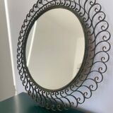 Vintage wrought iron mirror