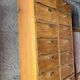 Un Meuble De Notaire / Métier Double Colonnes à Clapet (Restaurer)