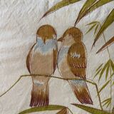 Vintage cushion decorated with birds, Thailand