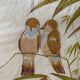 Vintage cushion decorated with birds, Thailand