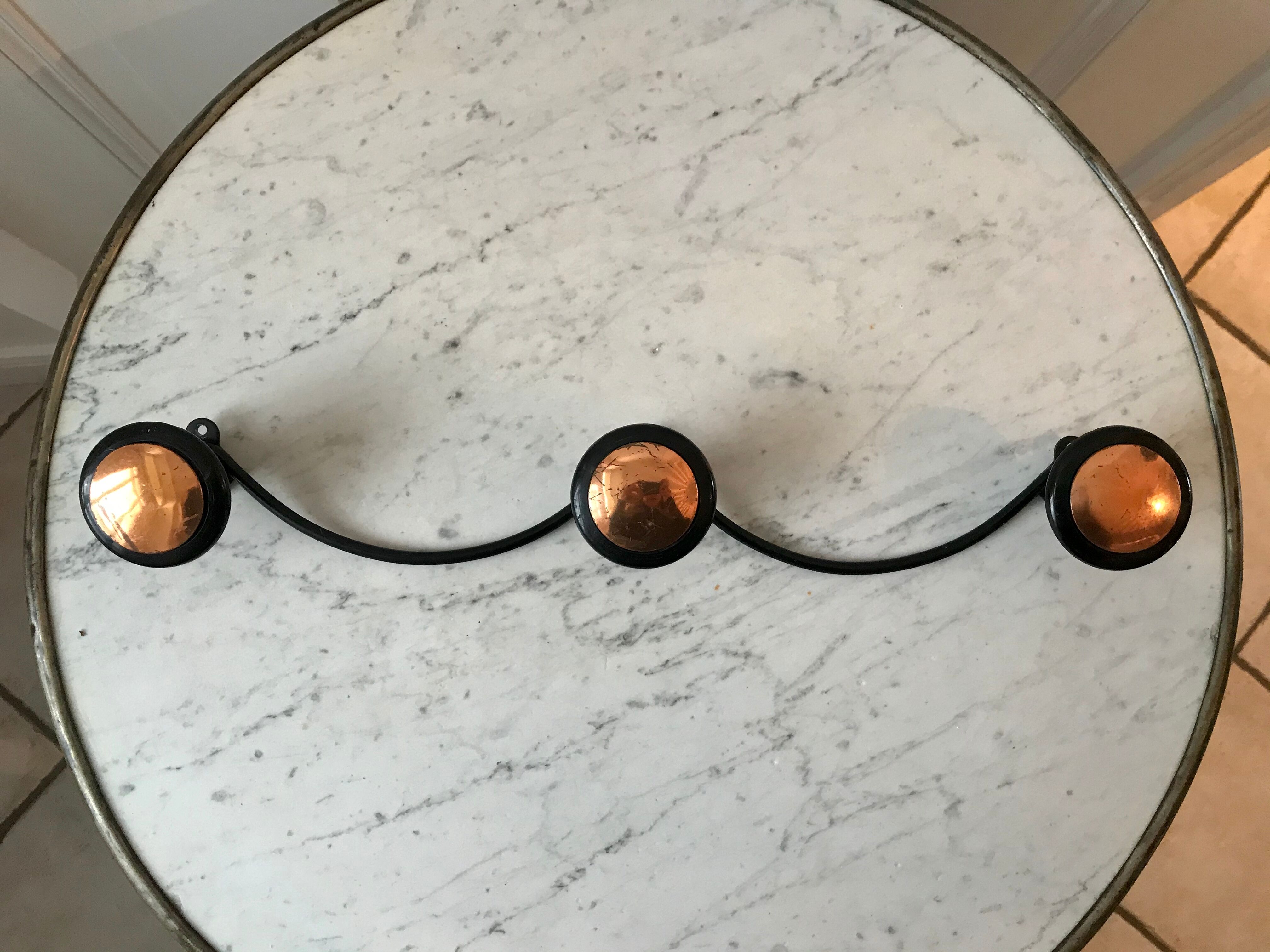 Metal hook and pink gold vintage 70s