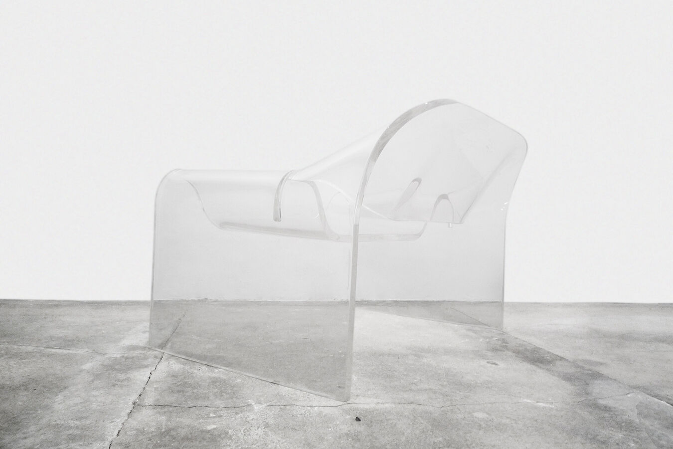 Sculptural acrylic armchair, 80