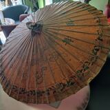 Asian paper and rattan umbrella