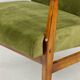 Vintage Green Olive Velvet Lounge Chair, 1970s