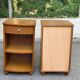 2 contemporary wooden bedside tables from the 2000s.